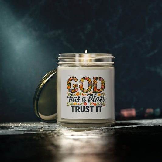 God Has A Plan Trust It Christian Scented Candle (4oz, 9oz)