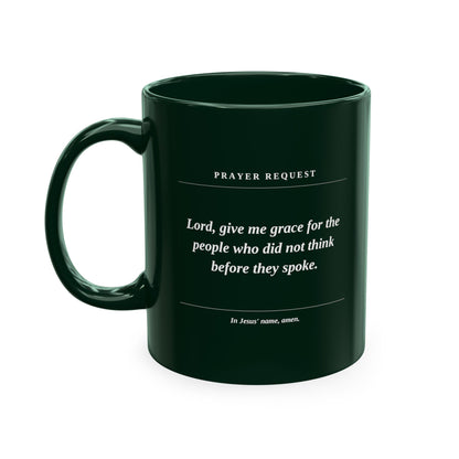 Ceramic Prayer Request Mug— ‘Lord, Give Me Grace’ Inspirational Coffee Cup