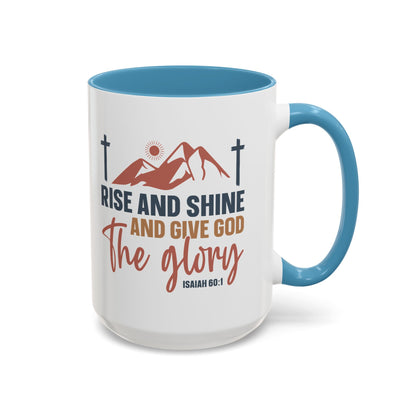 Christian Ceramic Mug - Give Him The Glory Accent Coffee Mug (11, 15oz)