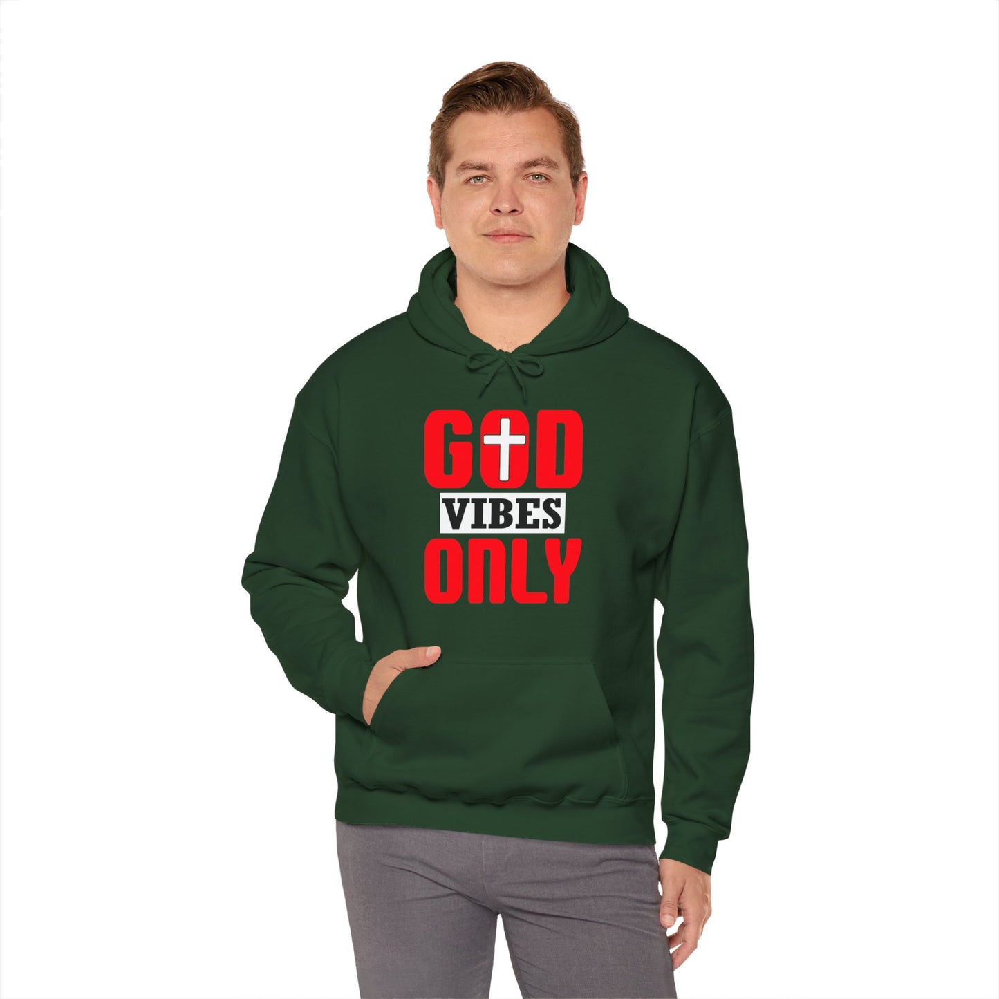 God Vibes Only Unisex Christian Hooded Pullover Sweatshirt