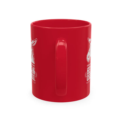 Donkey Wisdom Christian Multicolor Ceramic Mug — "If God Can Use A Donkey, He Can Use You" Faith & Farmhouse Coffee Cup