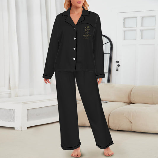 Claimed By God Women's Christian Silk Pajamas Women's Long Sleeve Satin Pajama Set - ClaimedbyGodDesigns