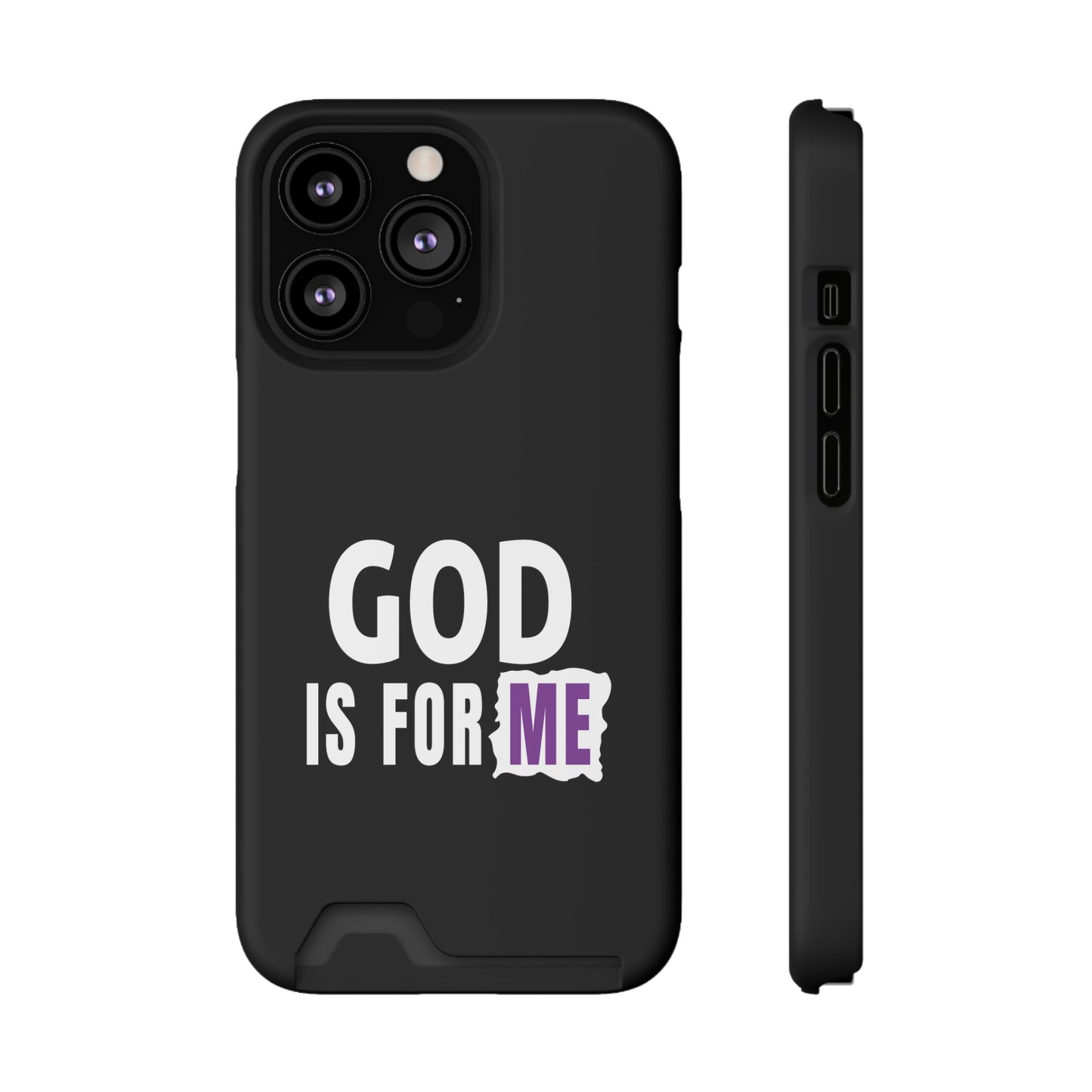 God Is For Me Christian Phone Case With Card Holder Printify