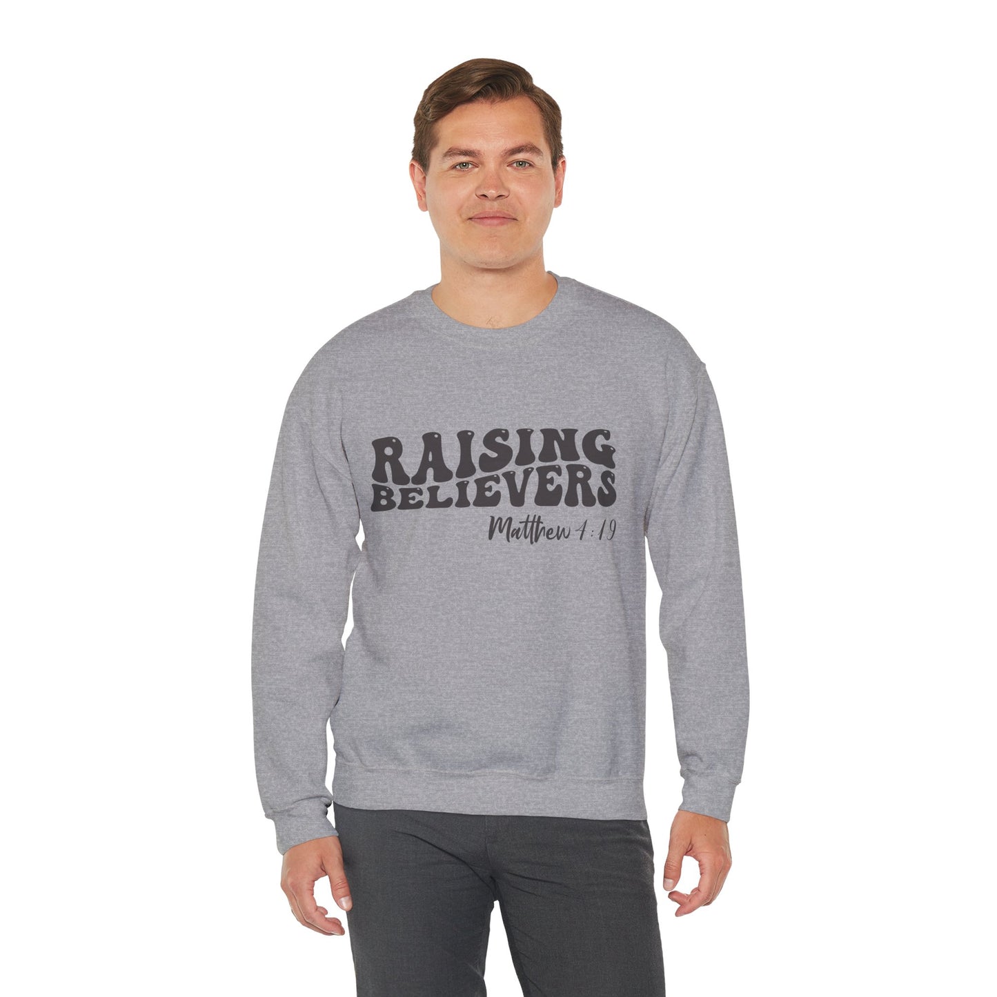 Raising Believers  Unisex Heavy Blend™ Crewneck Christian Sweatshirt