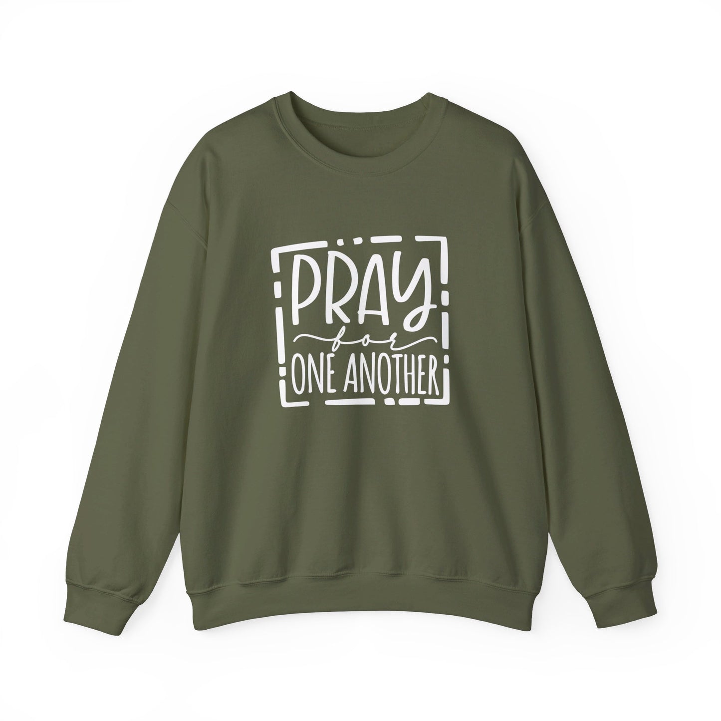 Pray For One Another Don't Quit Unisex Heavy Blend™ Crewneck Christian Sweatshirt