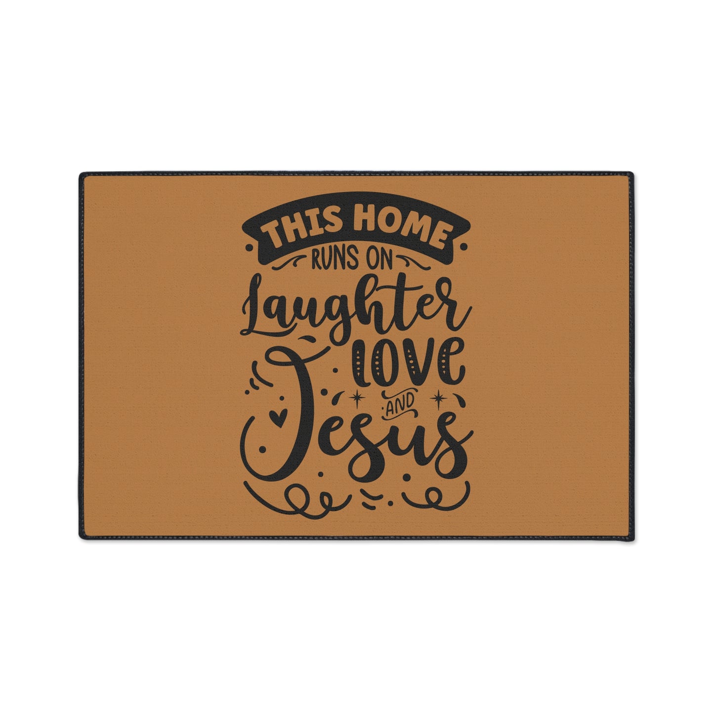 Christian Heavy Duty Floor Mat, This Home Runs On Jesus Home Decor, Religious Entryway Rug, Scripture Welcome Mat, Inspirational