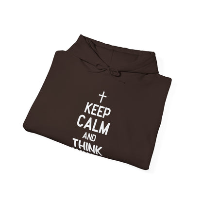 Keep Calm And Think What Would He Do (wwjd)Unisex Christian Hooded Pullover Sweatshirt
