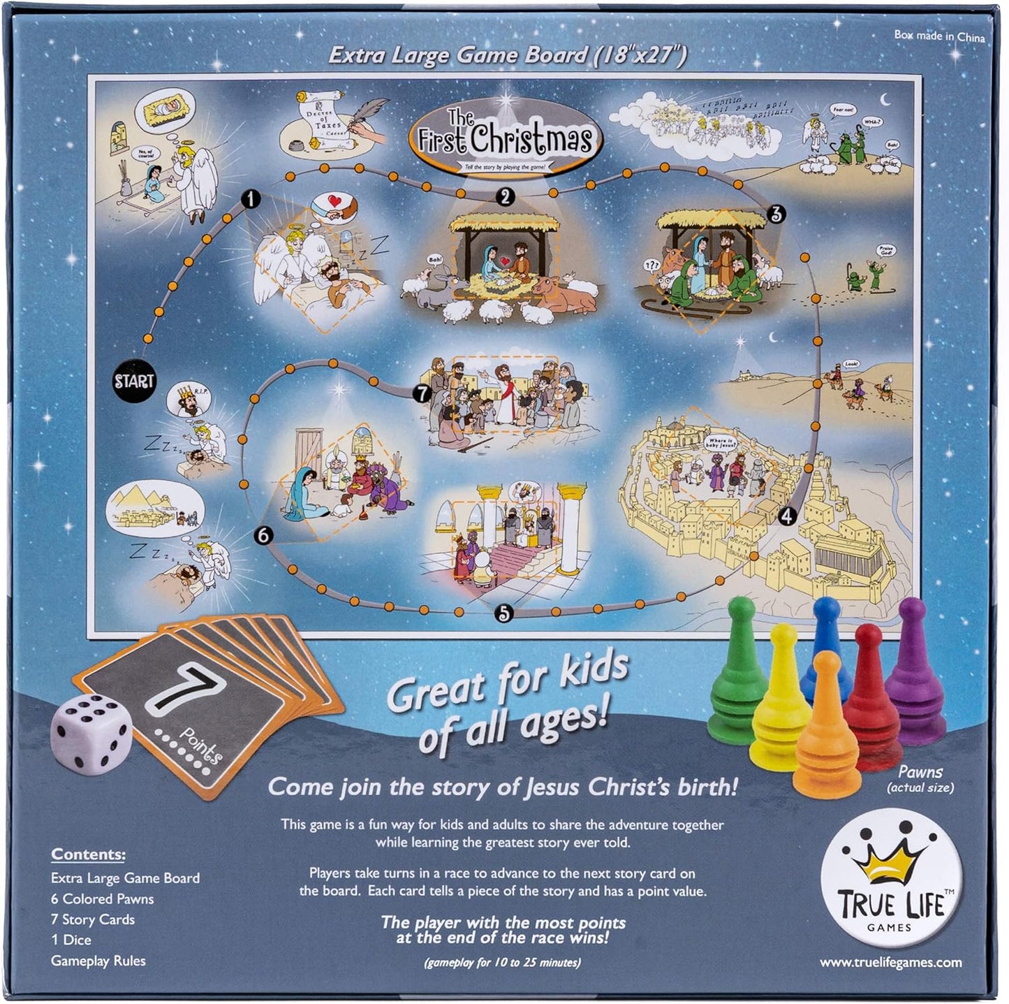 True Life Games: The First Christmas Board Game Ages 4 & Up claimedbygoddesigns
