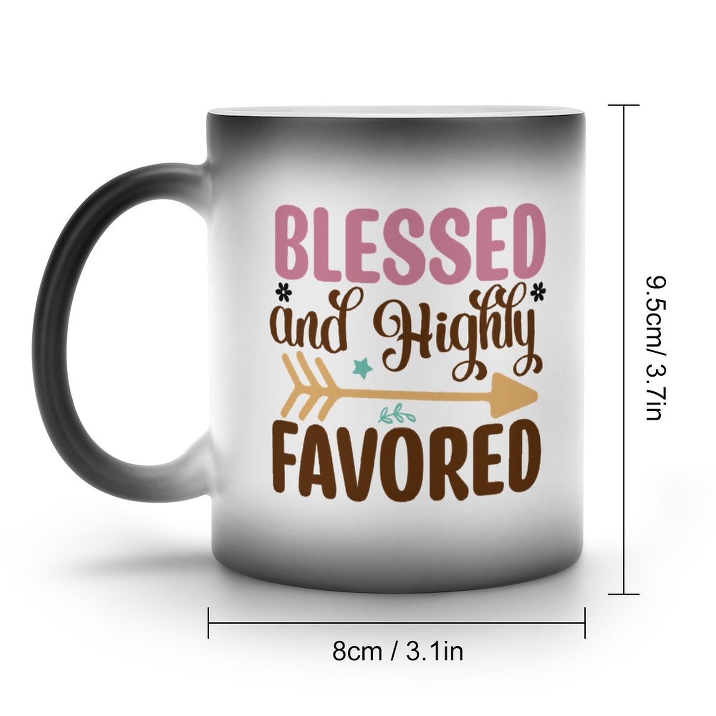 Blessed And Highly Favored Christian Color Changing Mug (Dual-sided)
