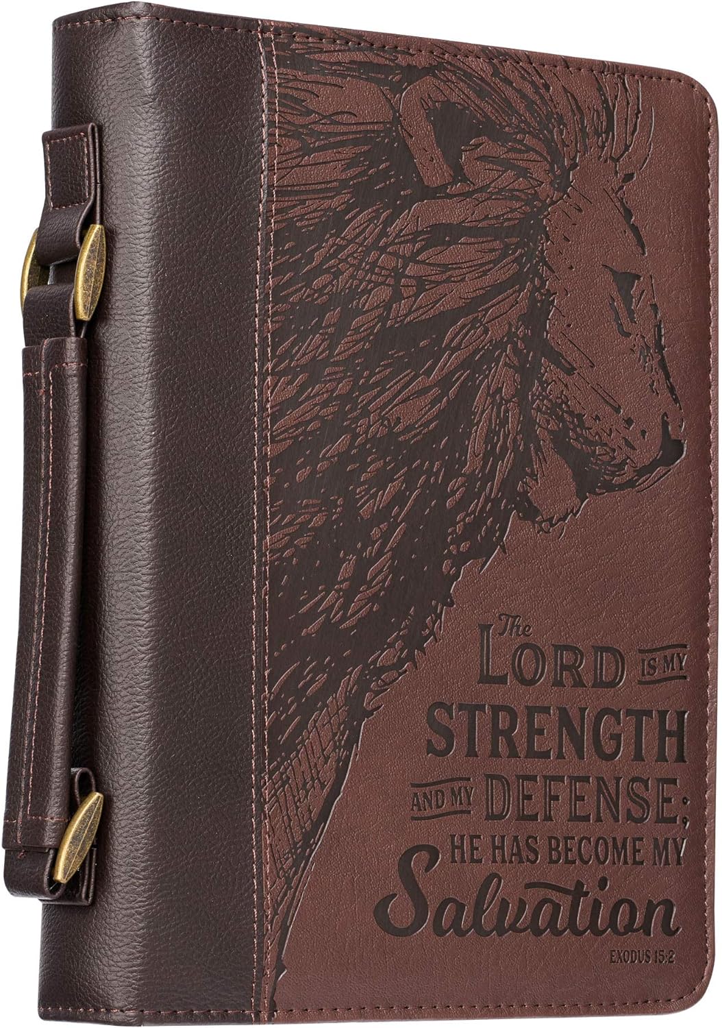 Exodus 15:2 The Lord Is My Strength And Defense Christian Bible Cover claimedbygoddesigns