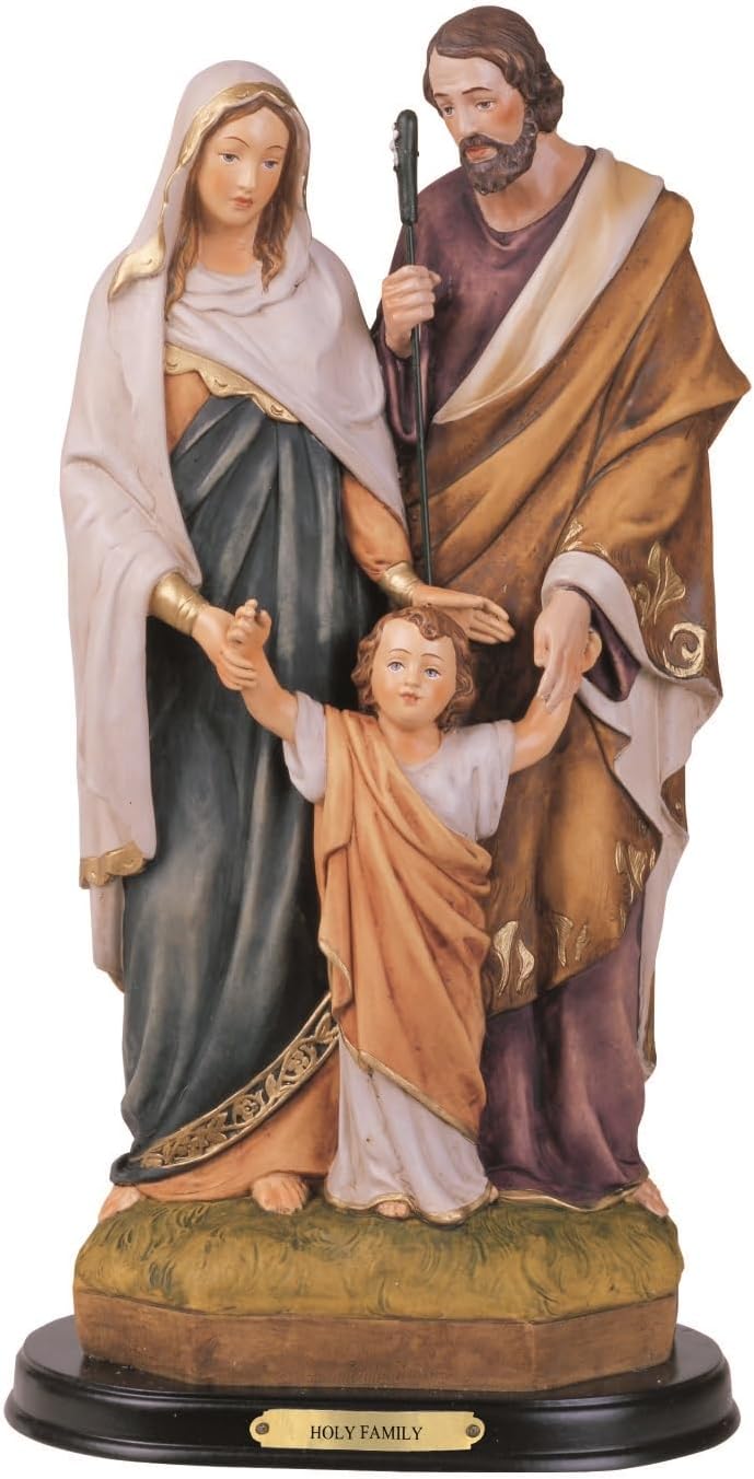Holy Family Jesus Mary Joseph Religious Figurine claimedbygoddesigns