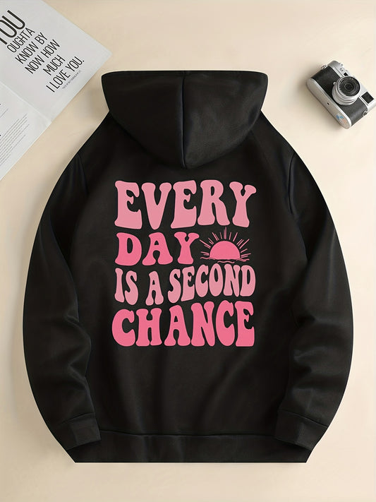 Everyday Is A Second Chance Women's Christian Pullover Hooded Sweatshirt claimedbygoddesigns