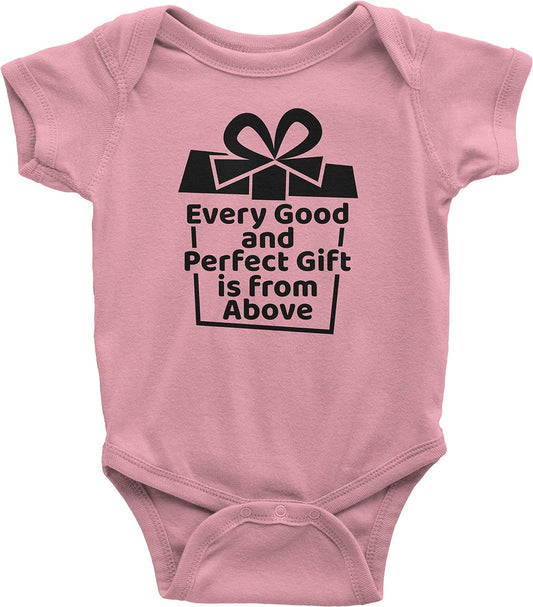 James 1:17 Every Good And Perfect Gift Is From Above Christian Baby Onesie claimedbygoddesigns