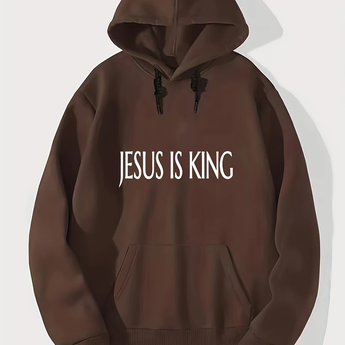 JESUS IS KING Men's Christian Pullover Hooded Sweatshirt claimedbygoddesigns