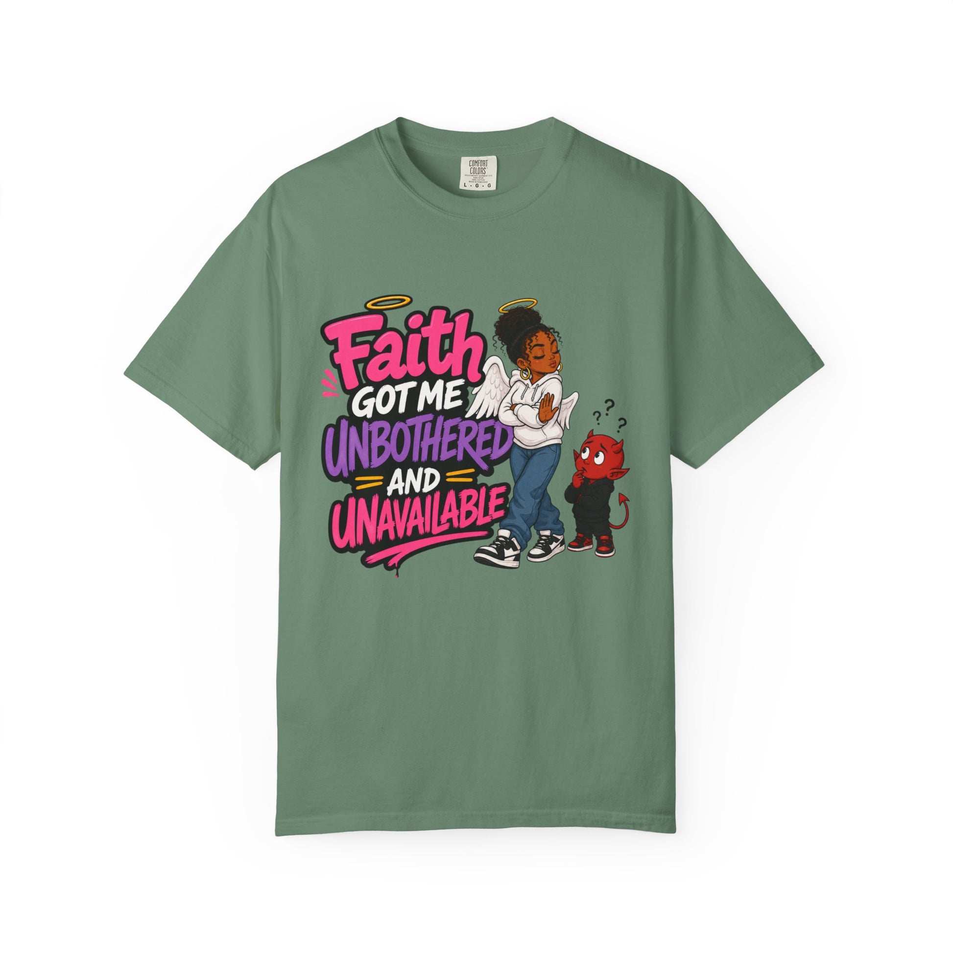 Faith Got Me Unbothered T-Shirt — Christian Inspirational Graphic Tee - ClaimedbyGodDesigns