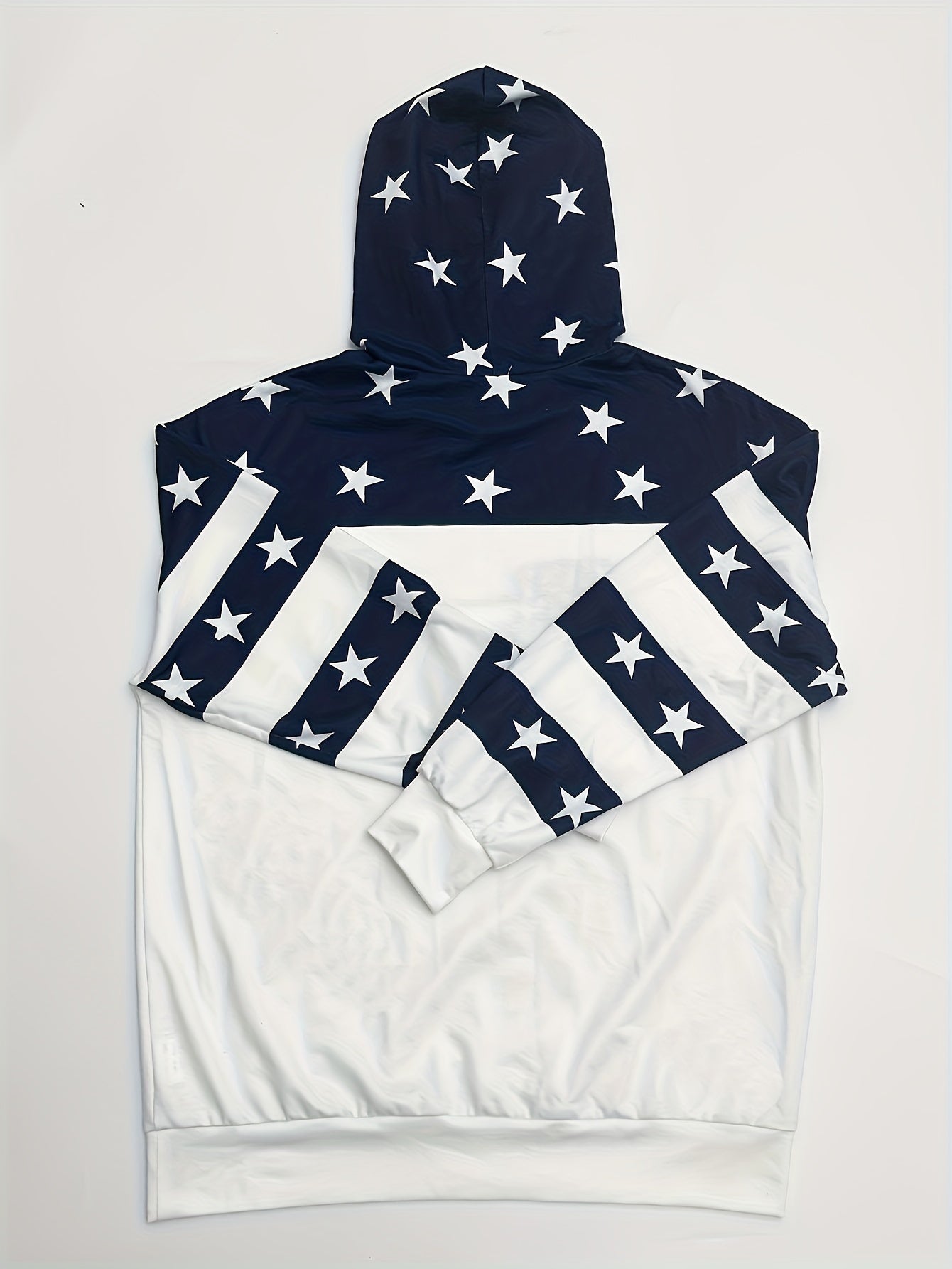 Blessed Patriotic American Flag Women's Christian Pullover Hooded Sweatshirt claimedbygoddesigns
