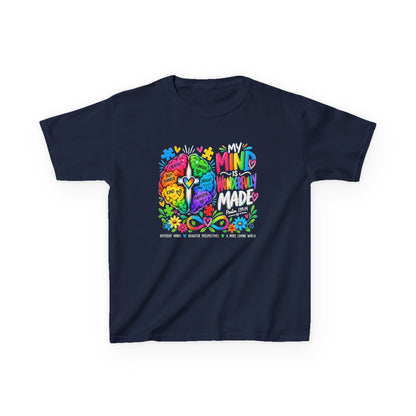 Youth Autism Awareness T-Shirt — "My Mind Is My Superpower" Colorful Brain Tee