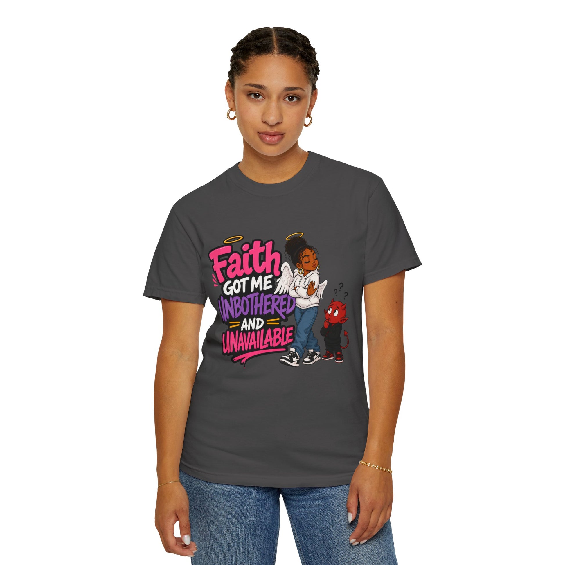 Faith Got Me Unbothered T-Shirt — Christian Inspirational Graphic Tee - ClaimedbyGodDesigns