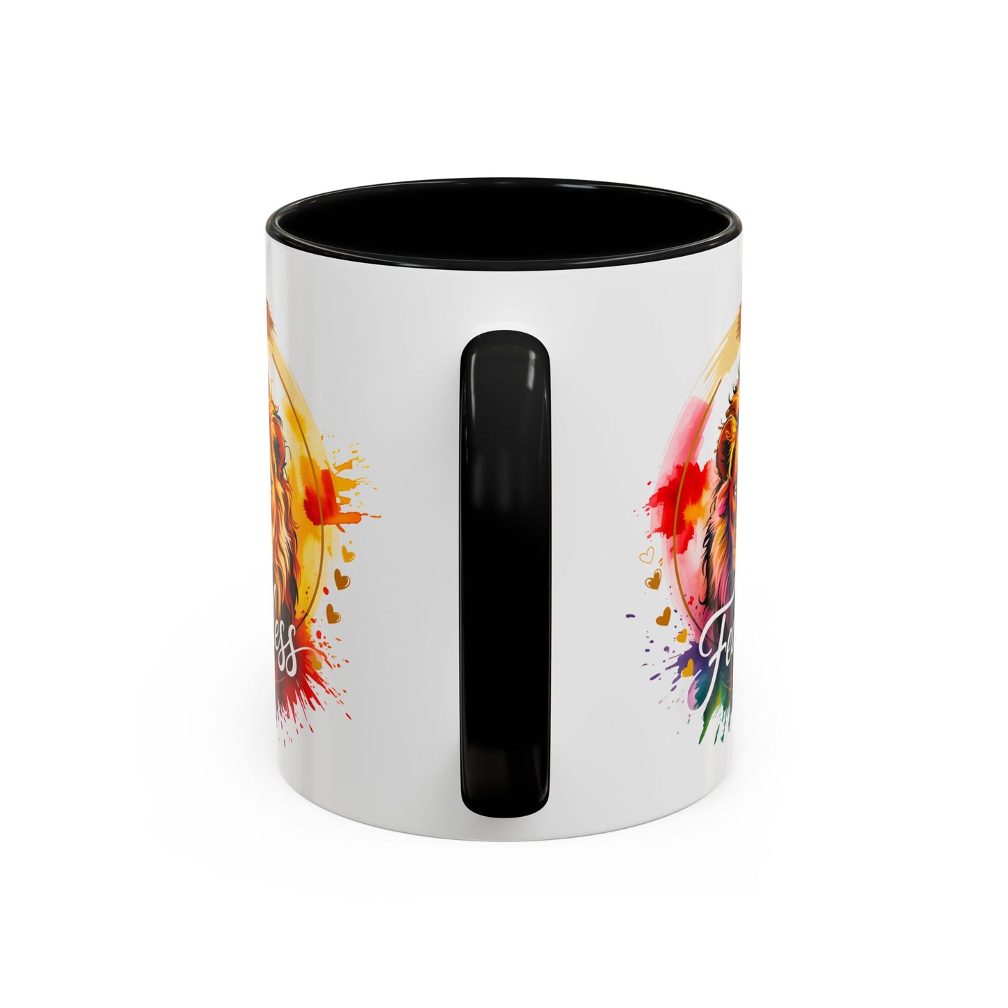 Fearless in Faith Lion Coffee Accent Mug - 11oz & 15oz Inspirational Drinkware