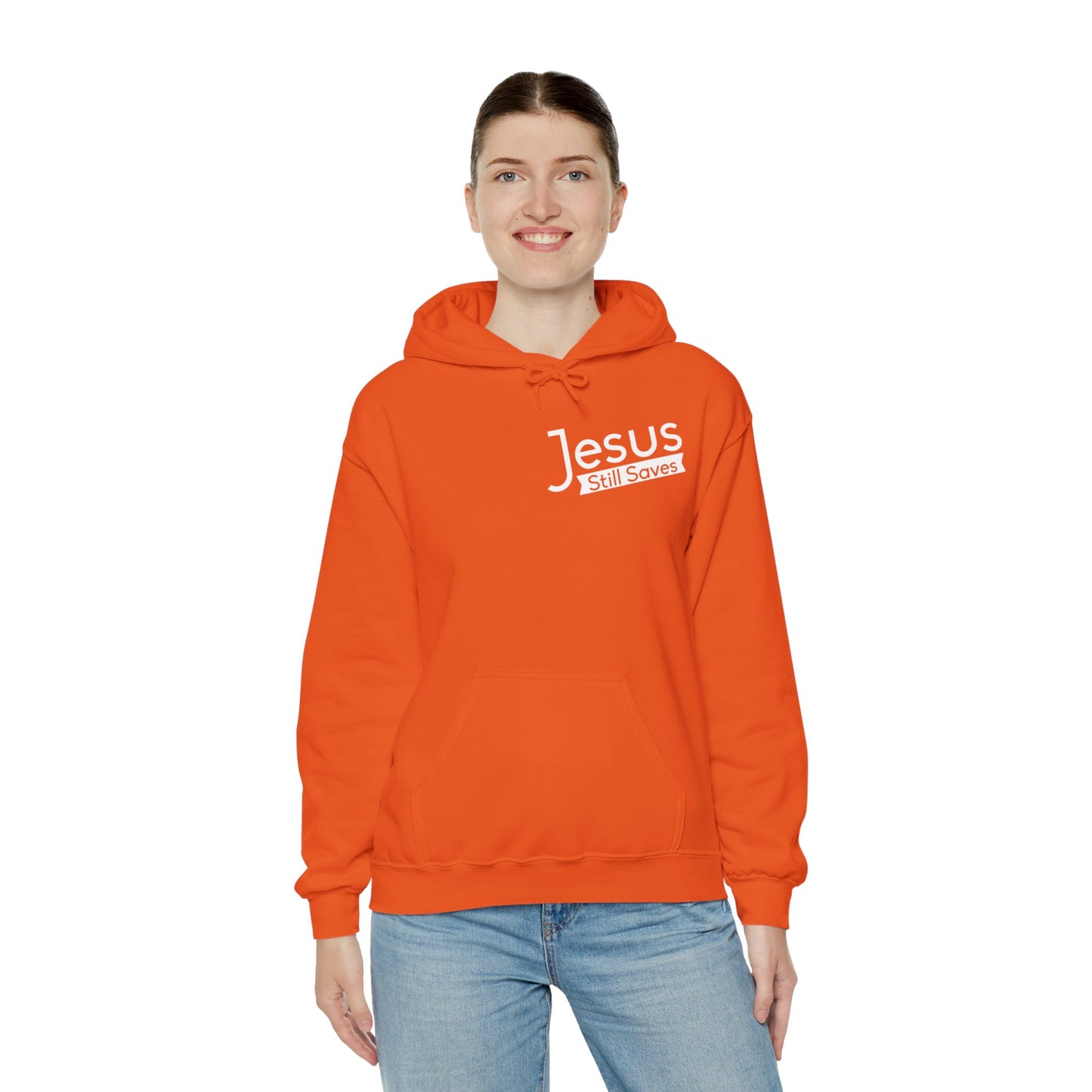 Jesus Still Saves Unisex Christian Hooded Pullover Sweatshirt