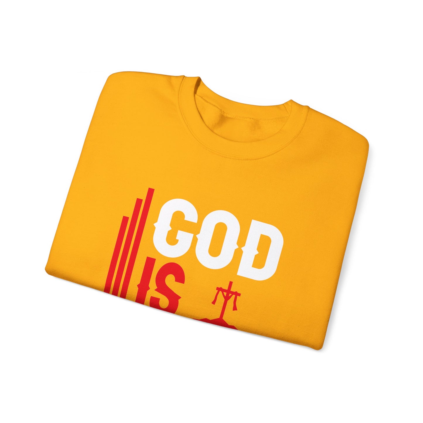 God Is Able  Unisex Heavy Blend™ Crewneck Christian Sweatshirt