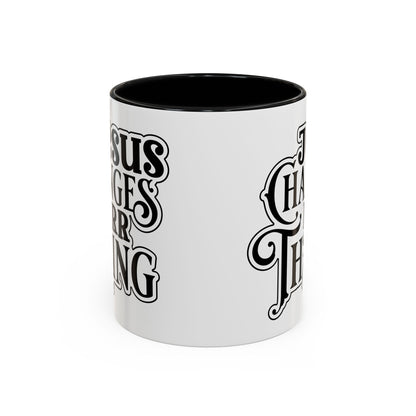 Inspirational Coffee Accent Mug - "He Changes Err Thang" - Perfect for Devotion and Gifts