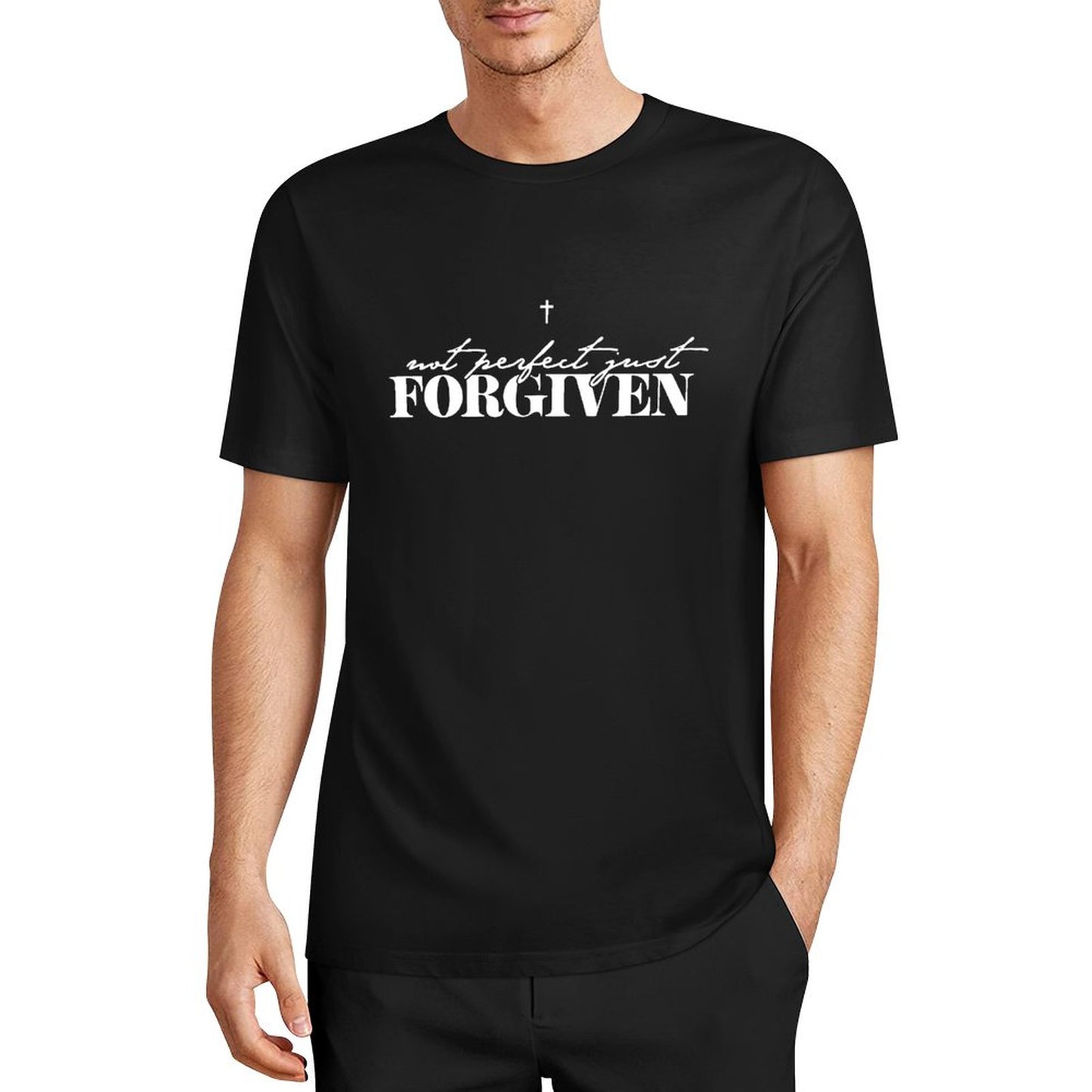 Not Perfect Just Forgiven Men's Christian T-Shirt