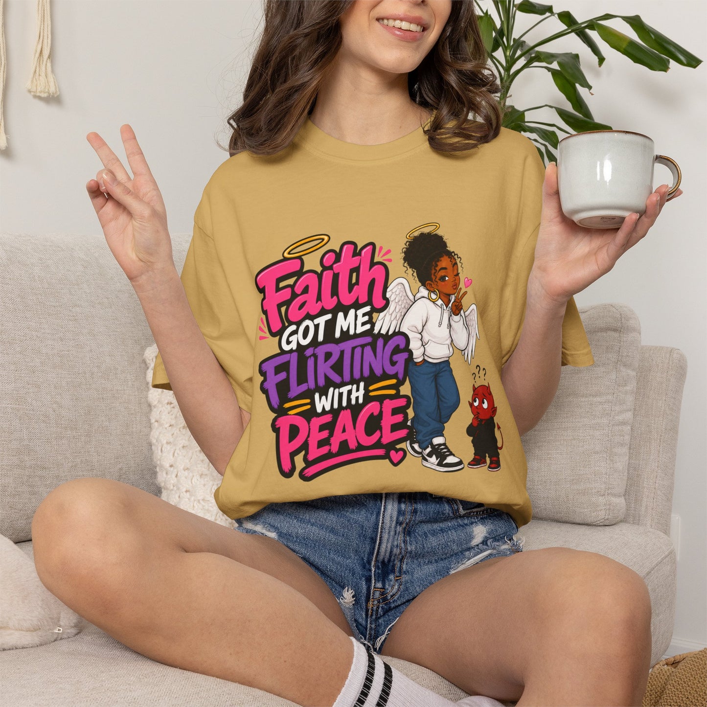 Faith Got Me Flirting With Peace T-Shirt