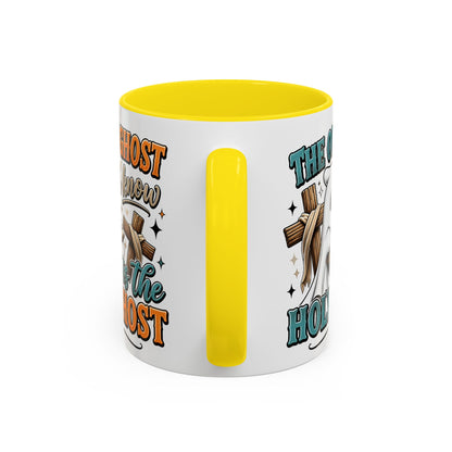 Accent Mug — "The Only Ghost I Know Is the Holy Ghost" Christian Halloween Coffee Cup