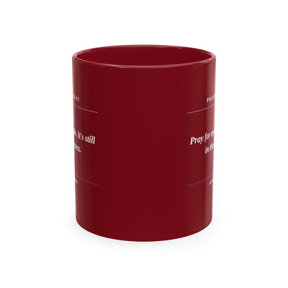 Prayer Request Ceramic Mug — 'Pray for My Attitude' Inspirational Coffee Cup
