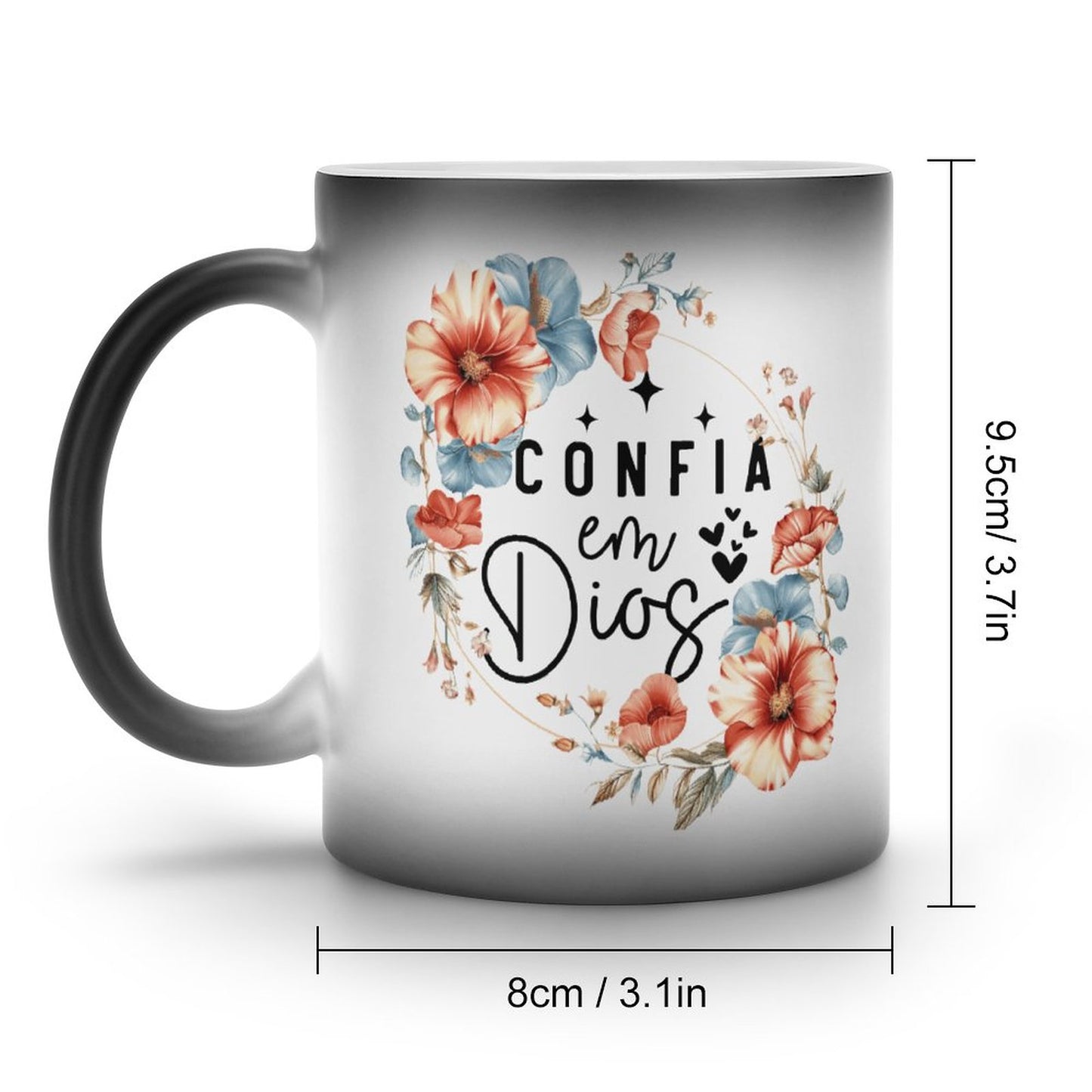 Confia En Dios Spanish Christian Color Changing Mug (Dual-sided)