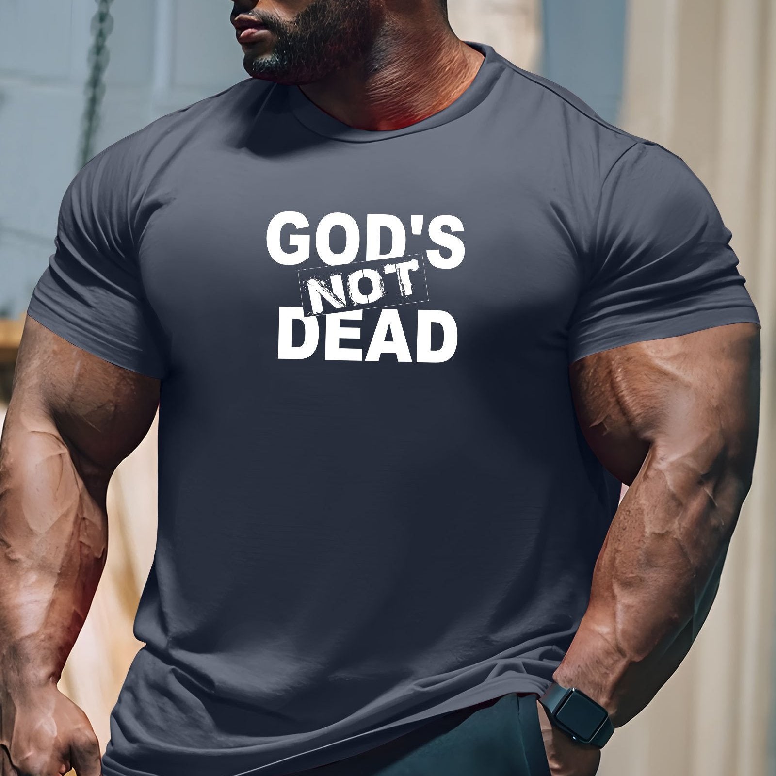 God's Not Dead Plus Size Men's Christian T-shirt claimedbygoddesigns