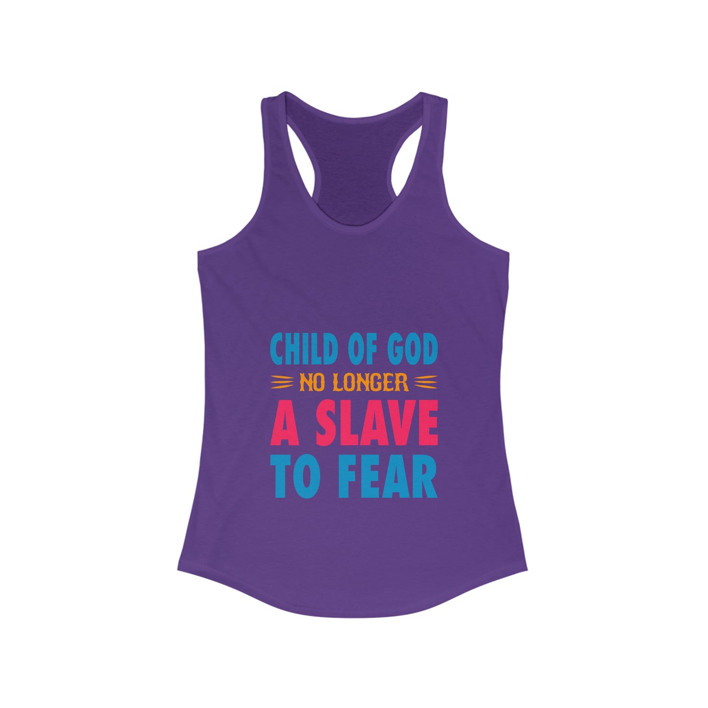 Child Of God No Longer A Slave To Fear Women's Slim Fit Tank-top Printify