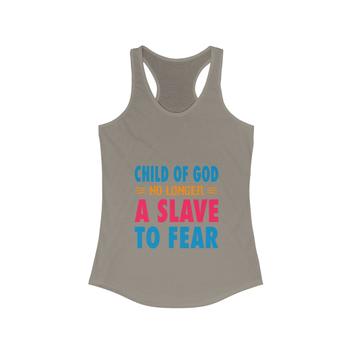 Child Of God No Longer A Slave To Fear Women's Slim Fit Tank-top Printify