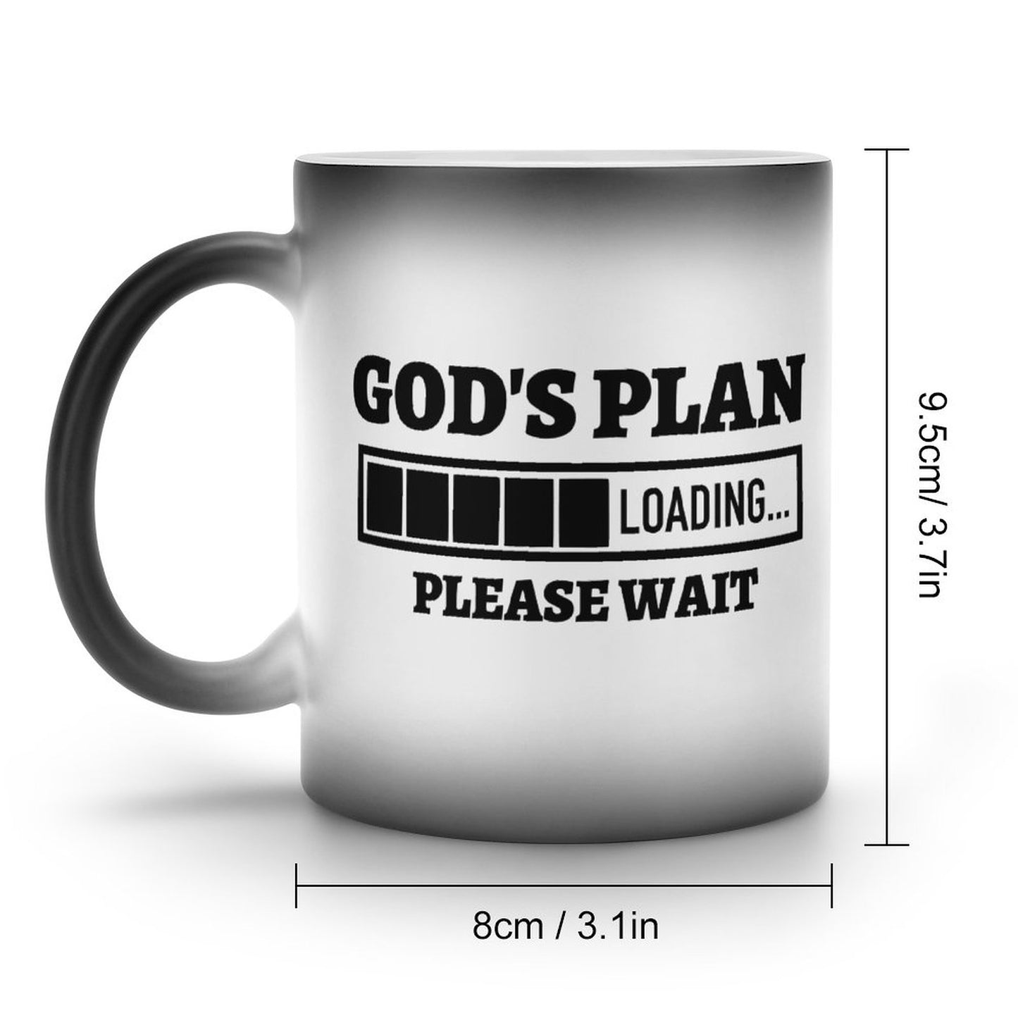 God's Plan Loading Please Wait Christian Color Changing Mug (Dual-sided )