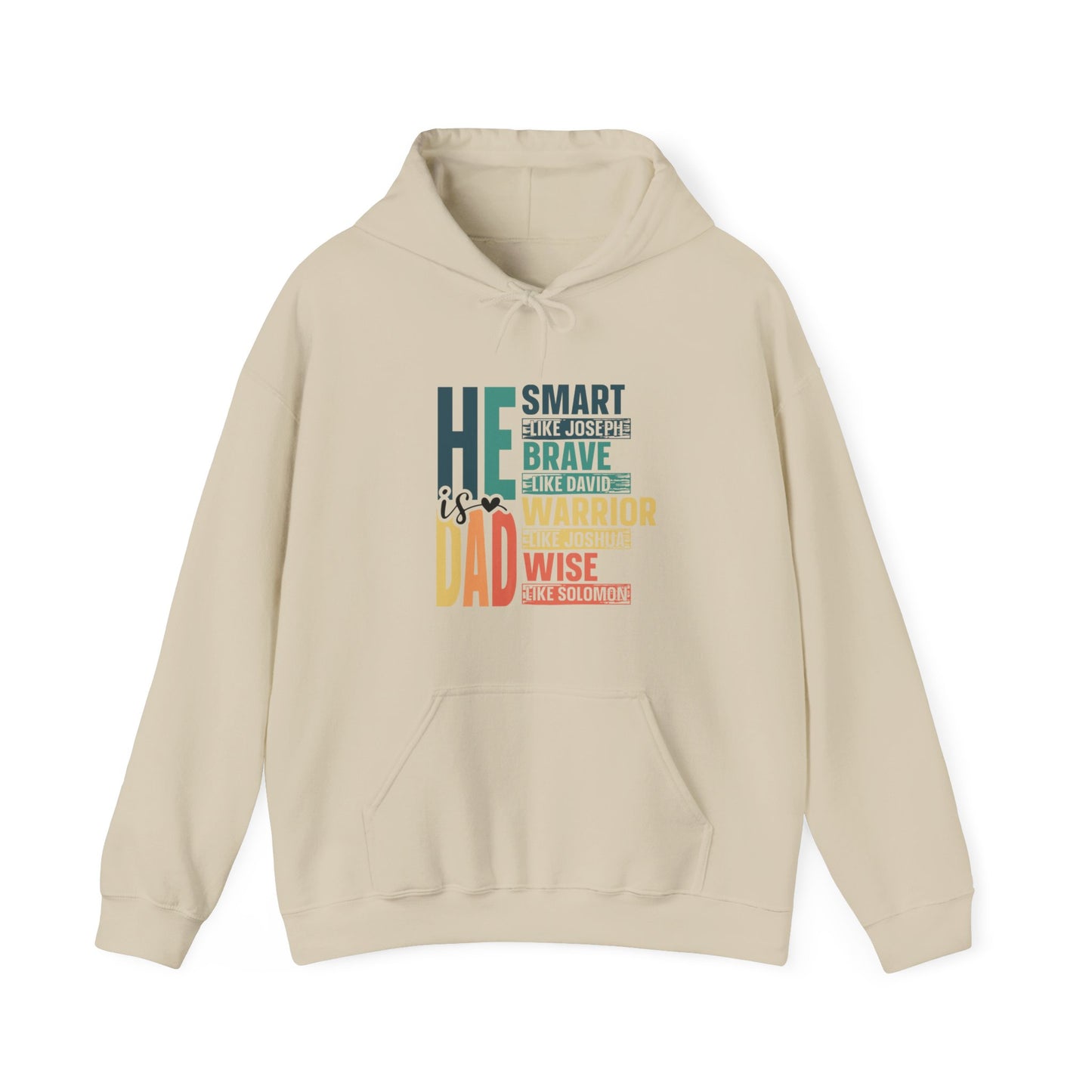 He Is Dad Smart Like Joseph Wise Like Solomon Men's Christian Hooded Pullover Sweatshirt