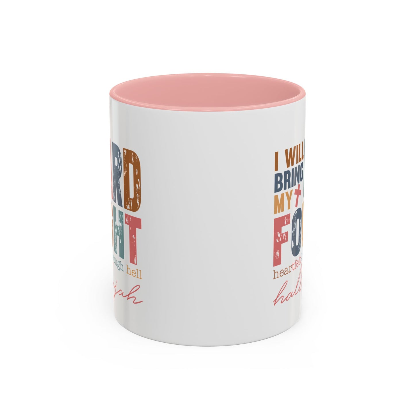 Inspirational Accent Coffee Mug - 'I Will Bring My Hard Fought Hallelujah' - 11oz & 15oz