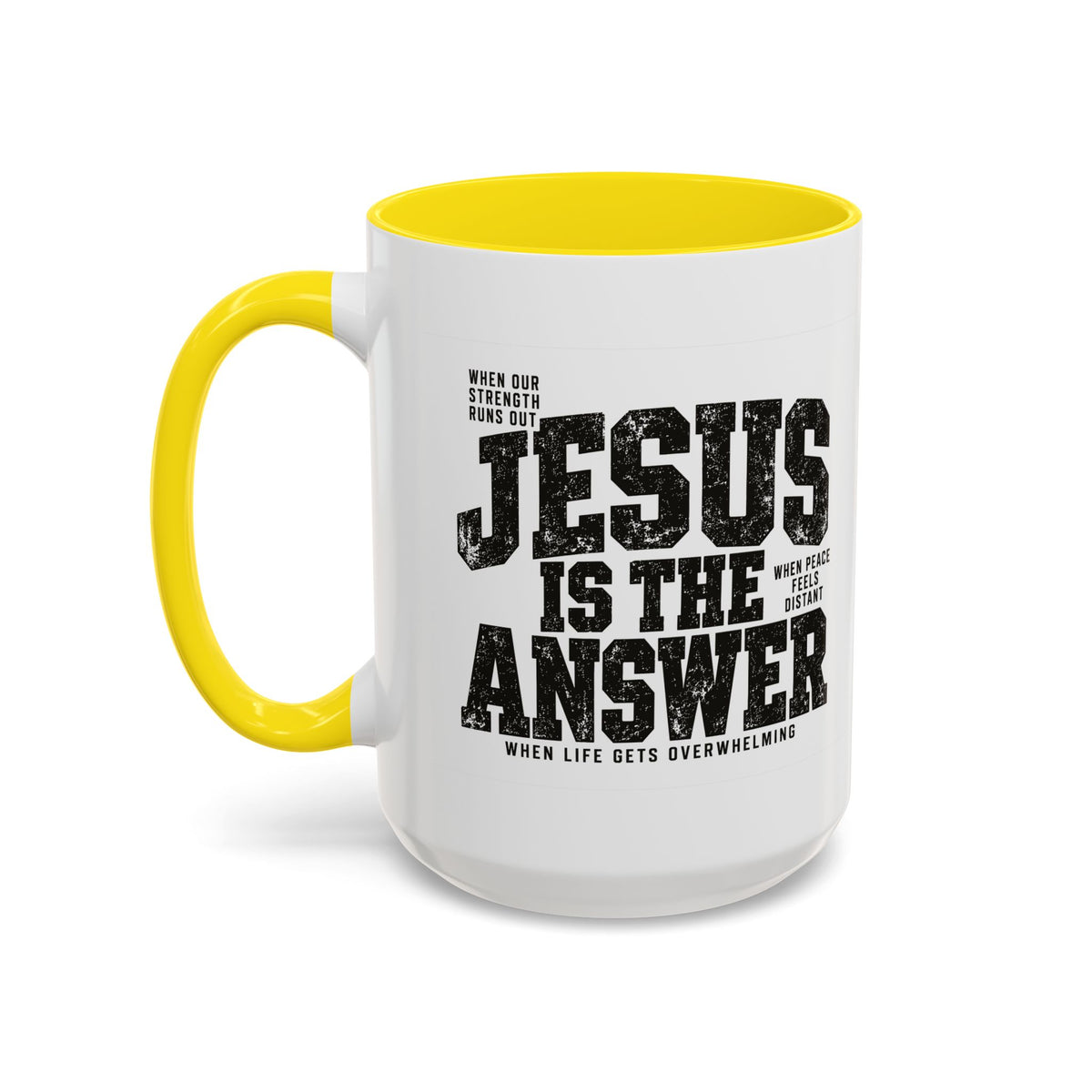 Jesus Is the Answer Christian Coffee Mug | Matthew 11:28