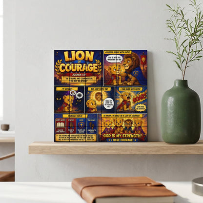Lion of Courage – Building Block Puzzle Ornament - ClaimedbyGodDesigns