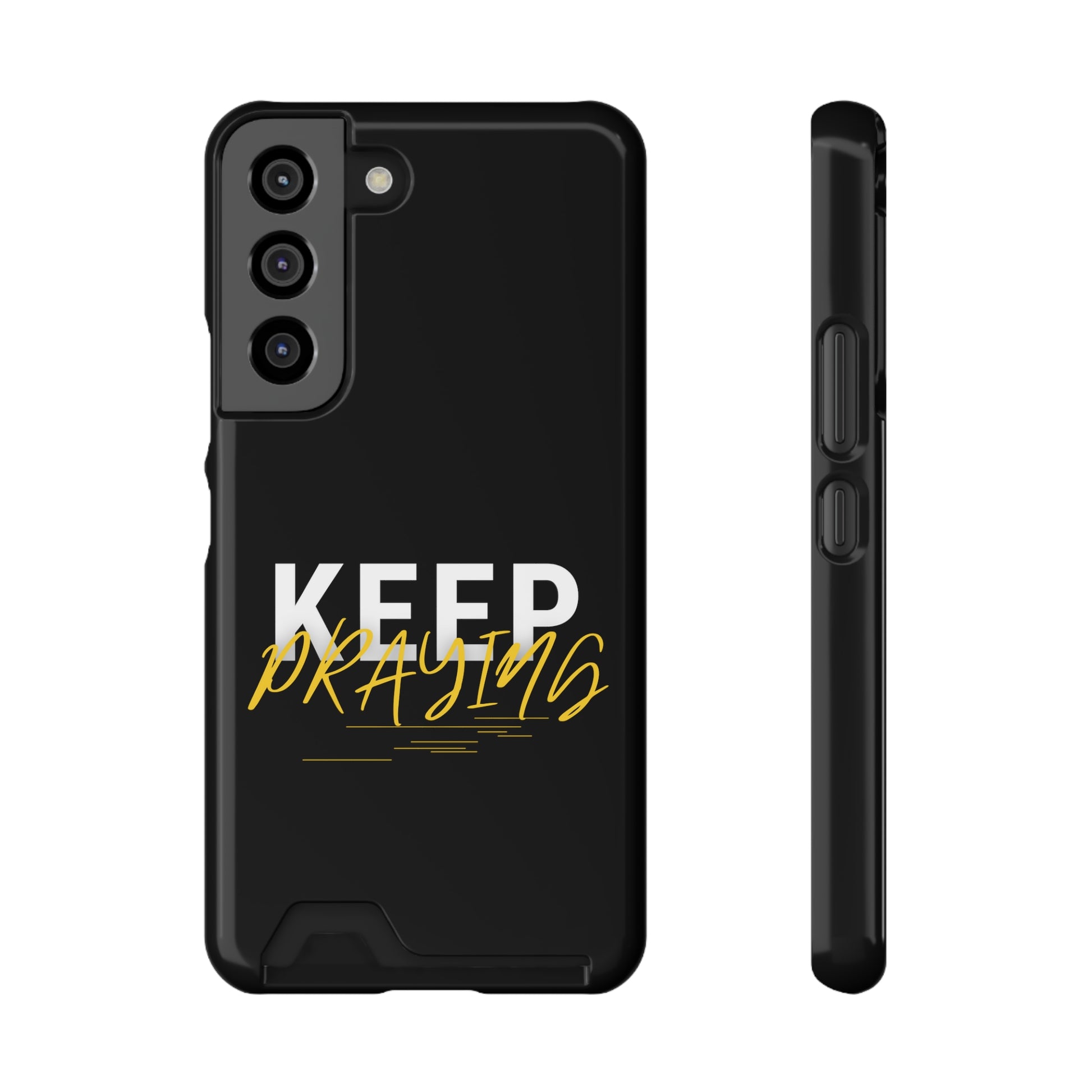 Keep Praying Christian Phone Case With Card Holder Printify