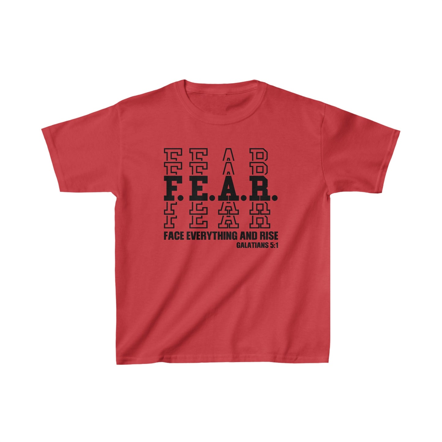 FEAR Face Everything And Rise Youth Christian T-Shirt