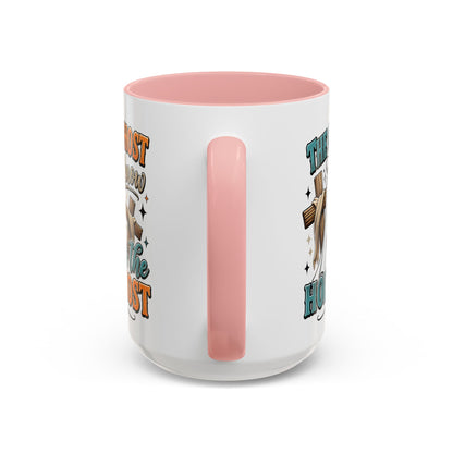 Accent Mug — "The Only Ghost I Know Is the Holy Ghost" Christian Halloween Coffee Cup