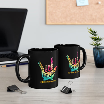 Inspirational Black Mug for Autism Awareness - 11oz & 15oz