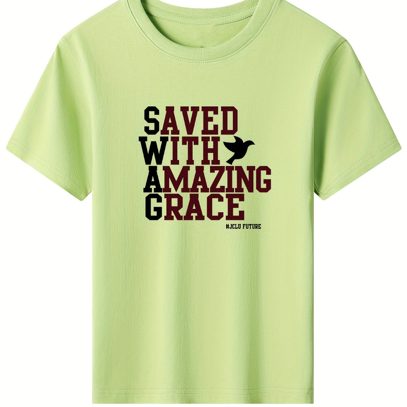 SAVED WITH AMAZING GRACE  Youth Christian T-shirt claimedbygoddesigns