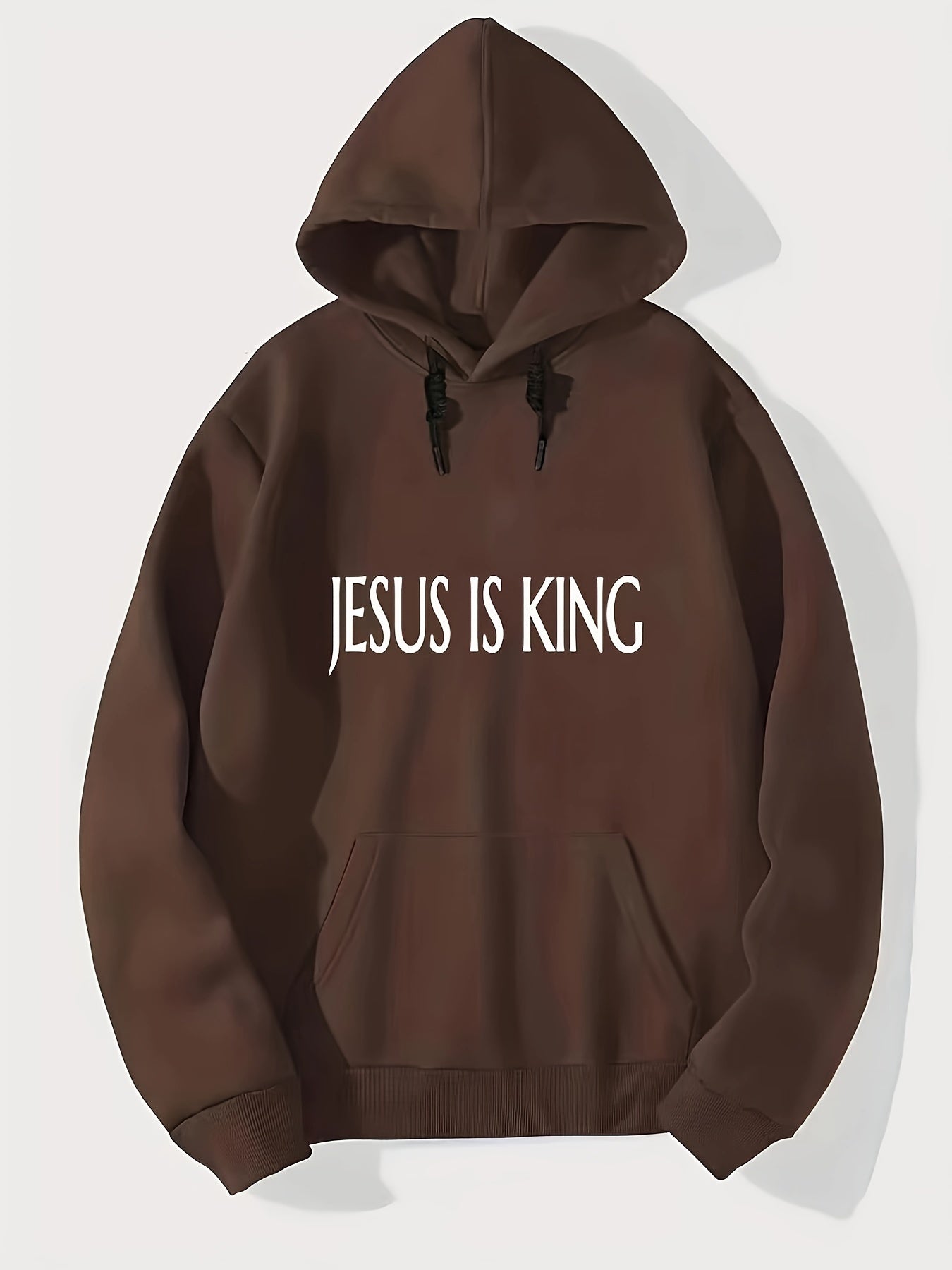 JESUS IS KING Men's Christian Pullover Hooded Sweatshirt claimedbygoddesigns