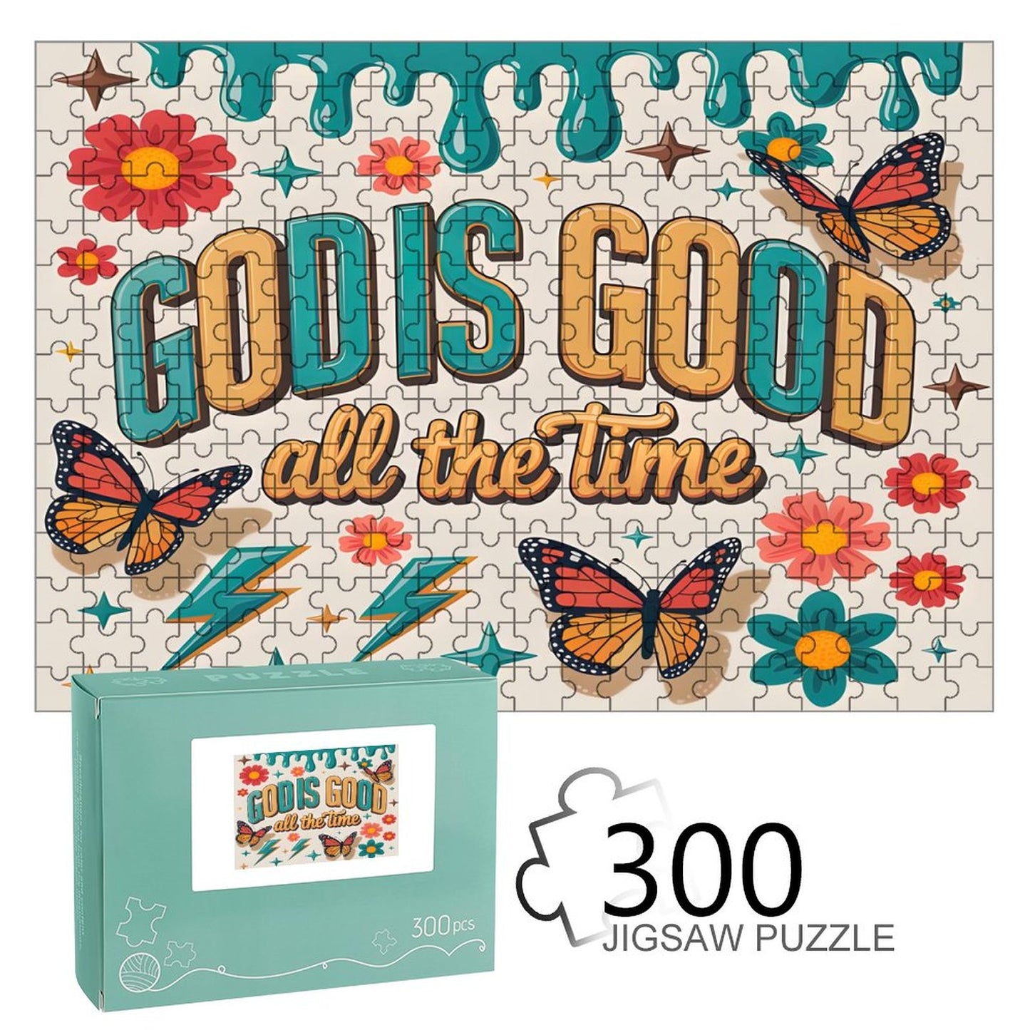 God Is Good All The Time Christian Horizontal Wooden Puzzle