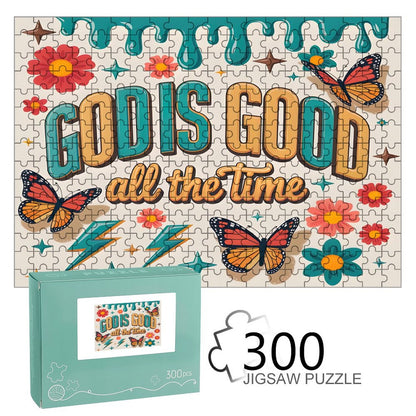 God Is Good All The Time Christian Horizontal Wooden Puzzle
