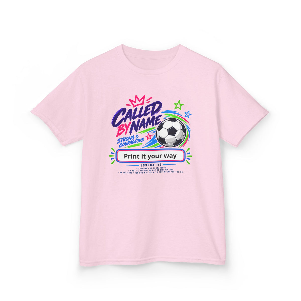 Youth Soccer T-Shirt — "Called By Name" Graphic Tee