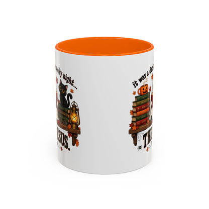 Halloween Christian Coffee Mug — “It Was a Dark and Spooky Night… Then Jesus” Accent Mug