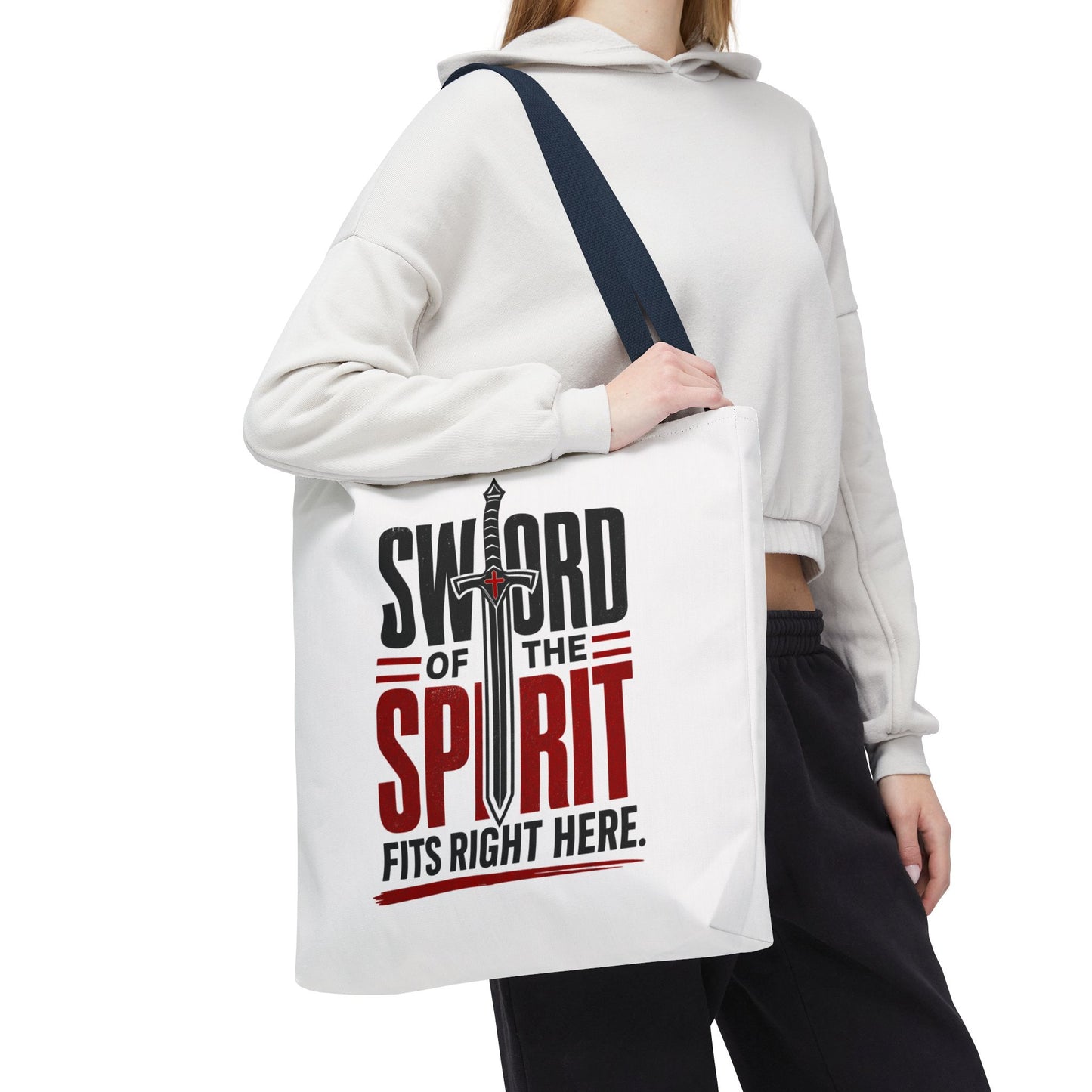 Sword of the Spirit Tote Bag — Christian Faith Inspirational Canvas Tote - ClaimedbyGodDesigns
